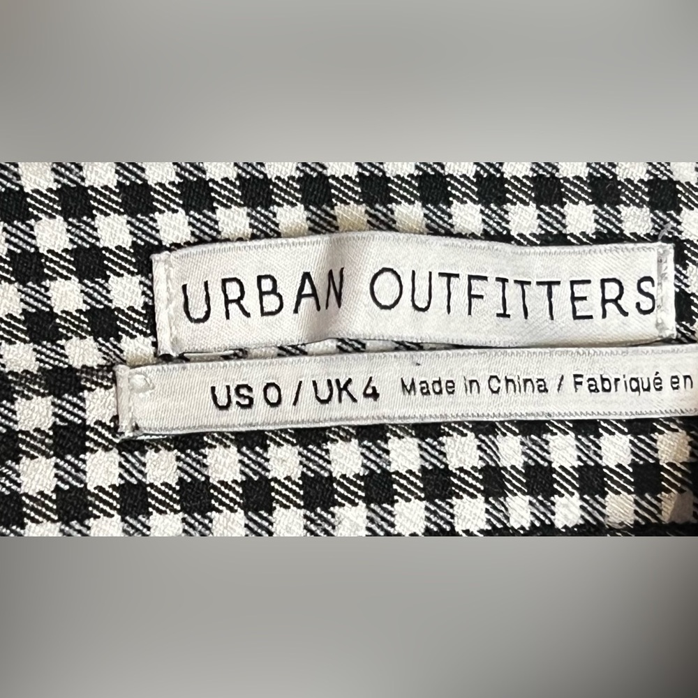 Urban Outfitters Black and White Zip Front Pant Size 0 - Picture 7 of 10